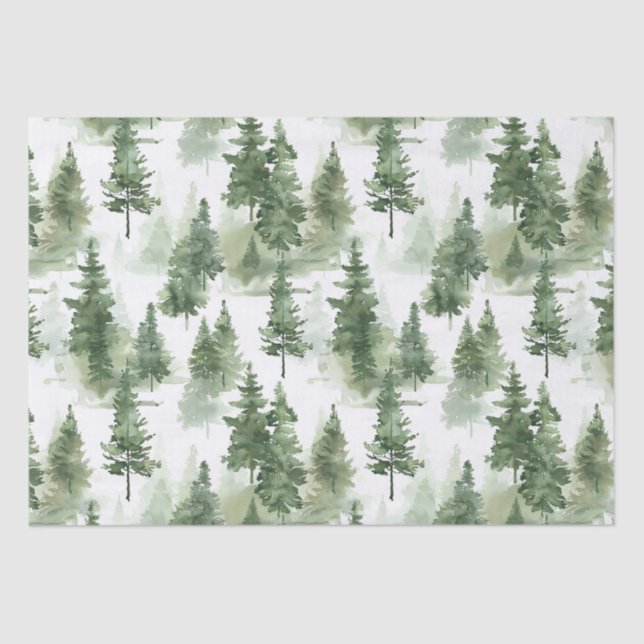 French Toile Trees Pattern Tissue Paper (Front)