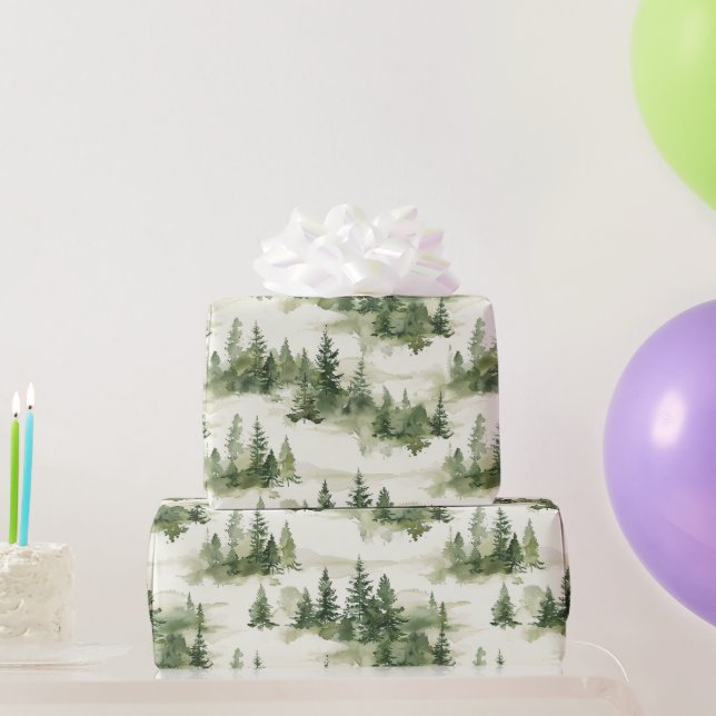 French Toile Trees Pattern Wrapping Paper (Party Gifts)