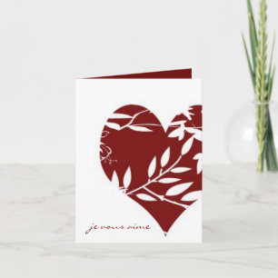 French Toile Valentine - I Love You (Formal) Holiday Card
