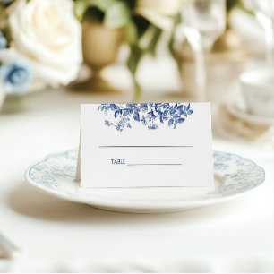French Toile Wedding Table Name Place Card