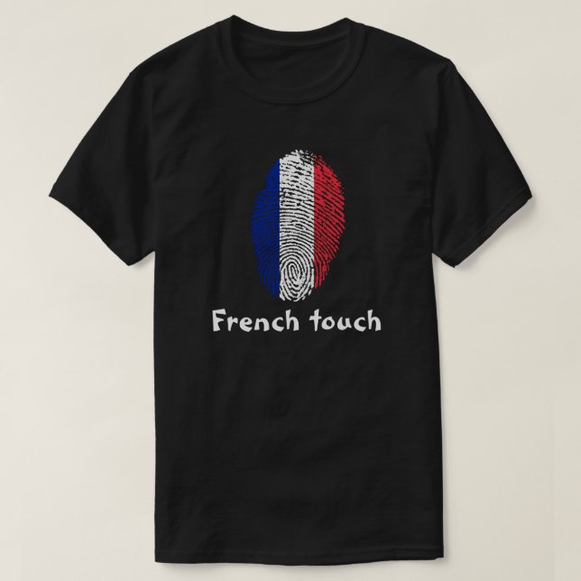 French touch fingerprint flag T-Shirt (Design Front)