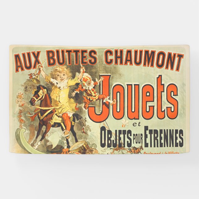 French Toy Joets Friends Vintage Poster   Banner (Horizontal)
