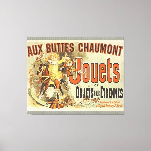 French Toy Joets Friends Vintage Poster   Canvas Print (Front)
