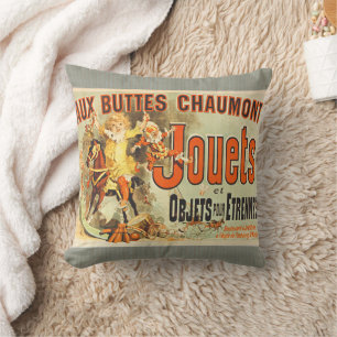 French Toy Joets Friends Vintage Poster   Cushion