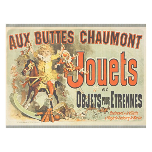 French Toy Joets Friends Vintage Poster   Tablecloth (Front (Horizontal))