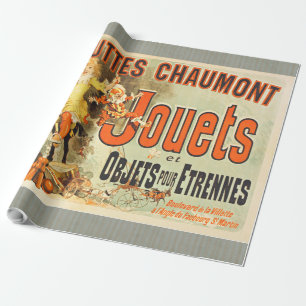 French Toy Joets Friends Vintage Poster   Wrapping Paper