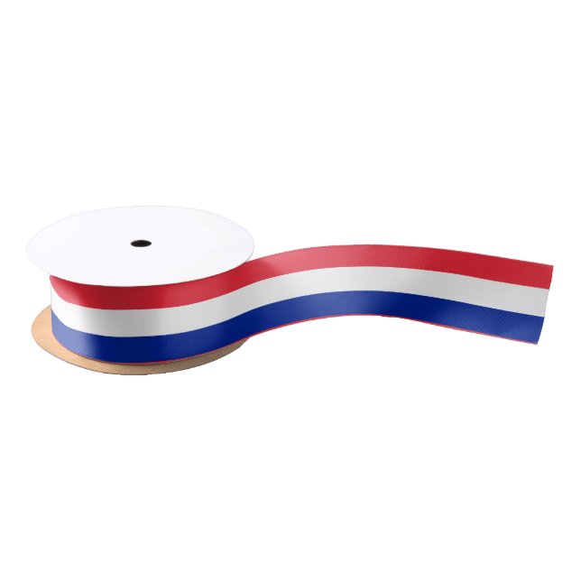 French Tricolor Flag & France holiday /sports Satin Ribbon (Spool)