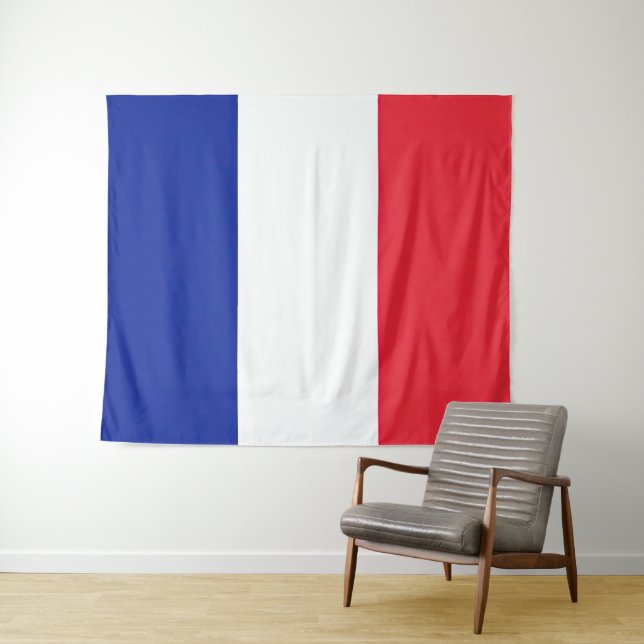 French Tricolor Flag Tapestry (In Situ (Horizontal))