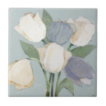 French Tulips Tile<br><div class="desc">French Tulips II by Jade Reynolds. Features tulips in various colours against a soft background.</div>