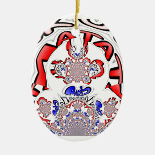 French Twist Hakuna Matata: Unique Cultural Blend Ceramic Tree Decoration