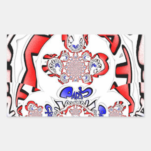 French Twist Hakuna Matata: Unique Cultural Blend  Rectangular Sticker