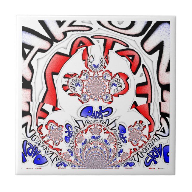 French Twist Hakuna Matata: Unique Cultural Blend  Tile (Front)