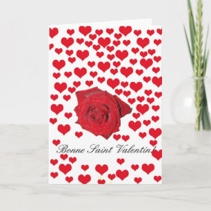 French Valentine's Day Roses Holiday Card