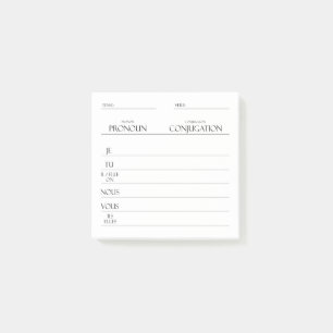 French Verbs Conjugation Practice Post-it Notes