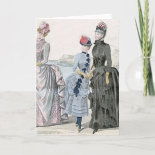 French Victorian Women Greeting Card