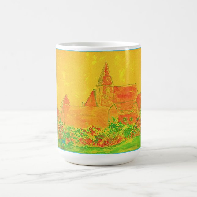 french village coffee mug (Center)