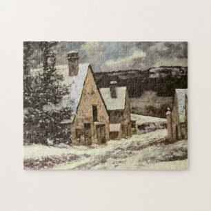 French Village Street in Winter (Gustave Courbet) Jigsaw Puzzle
