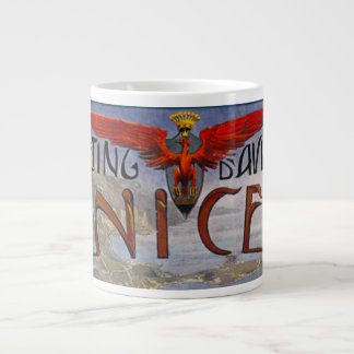 French Vintage Aviation 1910 in Nice Large Coffee Mug