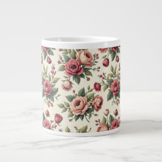 French Vintage Chic Large Coffee Mug