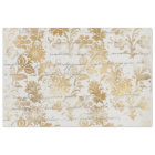 French Vintage Gold Floral Decoupage Tissue Paper