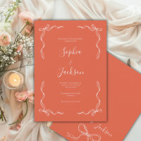 French Vintage Hand Drawn Harvest Orange Wedding