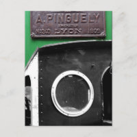 French Vintage Plaque 1909 Steam Engine Postcard