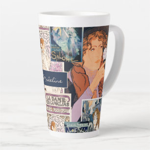 French Vintage Poster Art Collage Personalised Latte Mug