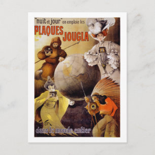 French Vintage Poster Restored Postcard