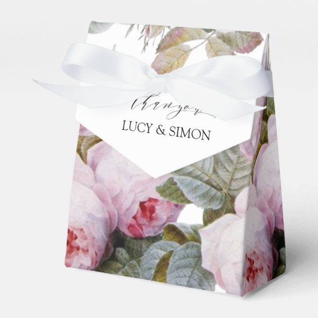 French Vintage Roses Favour Box (Front Side)