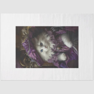 French Vintage Royal Cat Decoupage Tissue Paper
