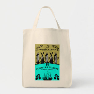 French Vintage Sardine Kitchen Tote Bag