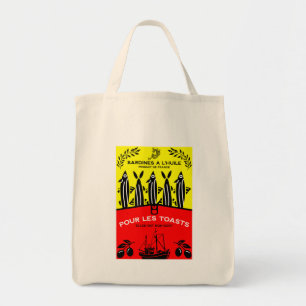 French Vintage Sardine Kitchen Tote Bag