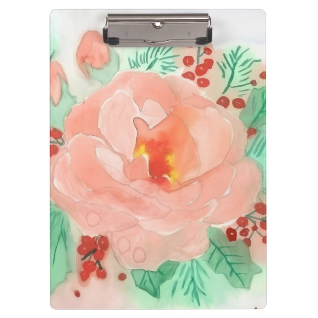 French watercolor rose clipboard (Front)