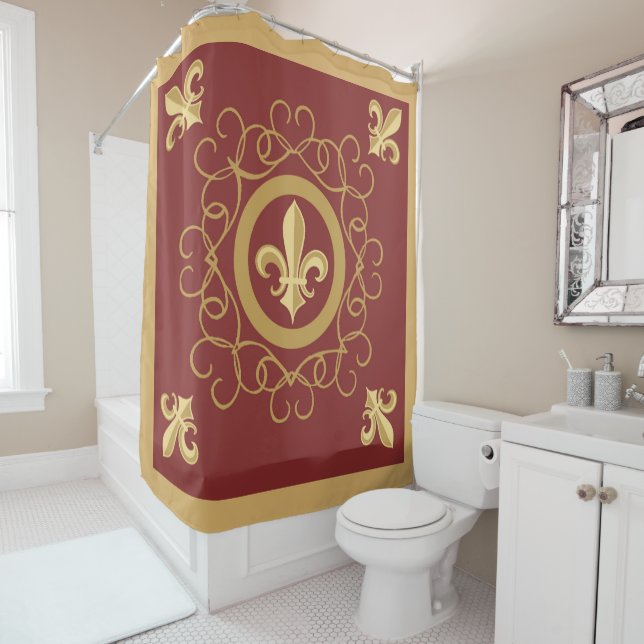 French Wine Shower Curtain (In Situ)