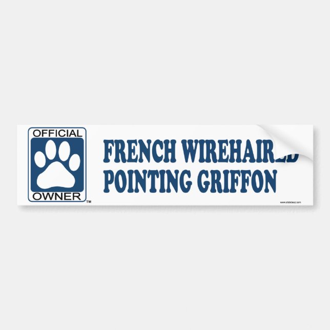 French Wirehaired Pointing Griffon Blue Bumper Sticker (Front)