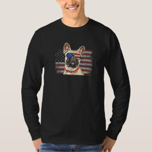 Frenchbulldog Dog July 4th Retro Usa American Flag T-Shirt