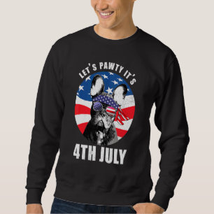 Frenchie 4th Of July French Bulldog Usa Flag Lets Sweatshirt