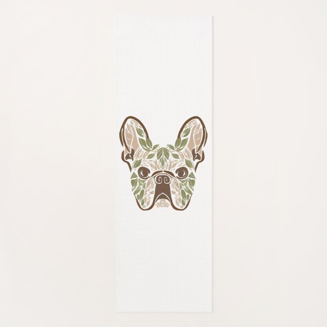 Frenchie art yoga mat (Front)