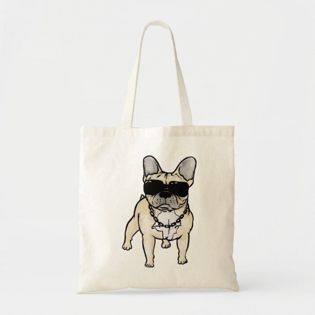 Frenchie - Bad to the bone Tote Bag (Front)