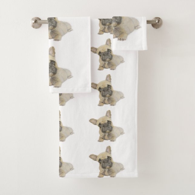 Frenchie Bath Towel Set (Insitu)