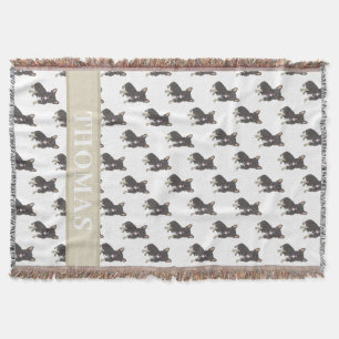 Frenchie (Black & Tan Tricolor)  Throw Blanket