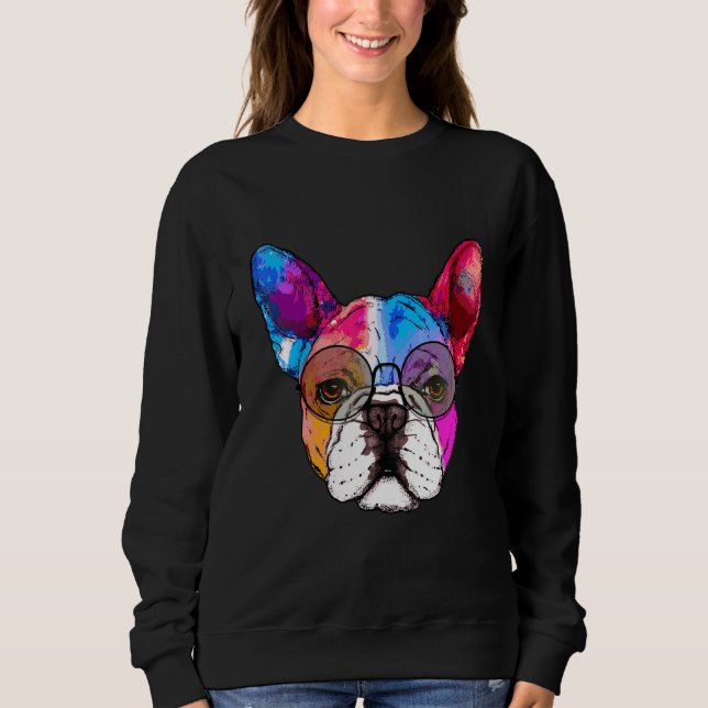 Frenchie Bulldog Cute French Bulldog Dog Design Sweatshirt (Front)