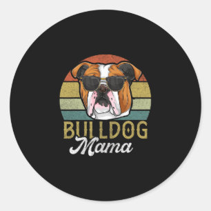 Frenchie Bulldog Mama Dog Mum  Classic Round Sticker