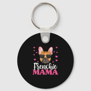 Frenchie Bulldog Mama  Key Ring