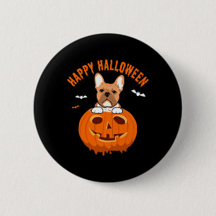Frenchie Bulldog Pumpkin Costumes Thanksgiving 6 Cm Round Badge