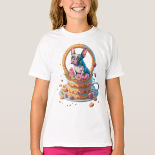 Frenchie Cake Break - French bulldog on a mug cake T-Shirt