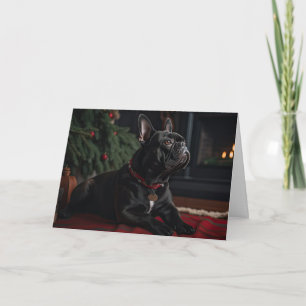 Frenchie Christmas Card