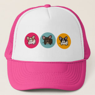 Frenchie Circles - Blue, Gold & Pink Trucker Hat