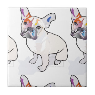 frenchie clown tile