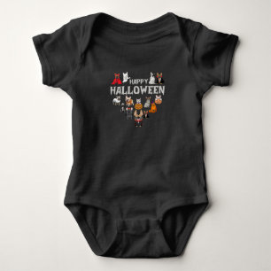 Frenchie Costume Happy Halloween French Bulldog Baby Bodysuit